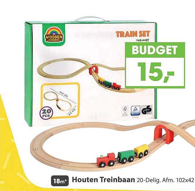 Houten Treinbaan 20-Delig