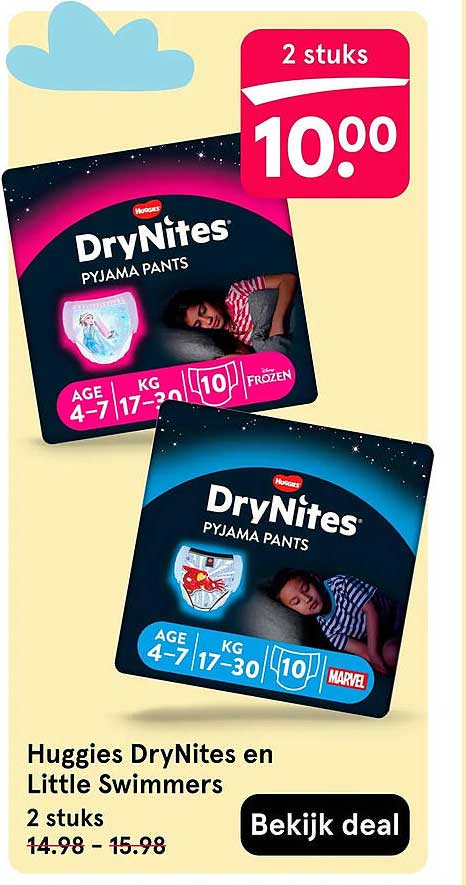 Huggies DryNites en Little Swimmers 2 stuks