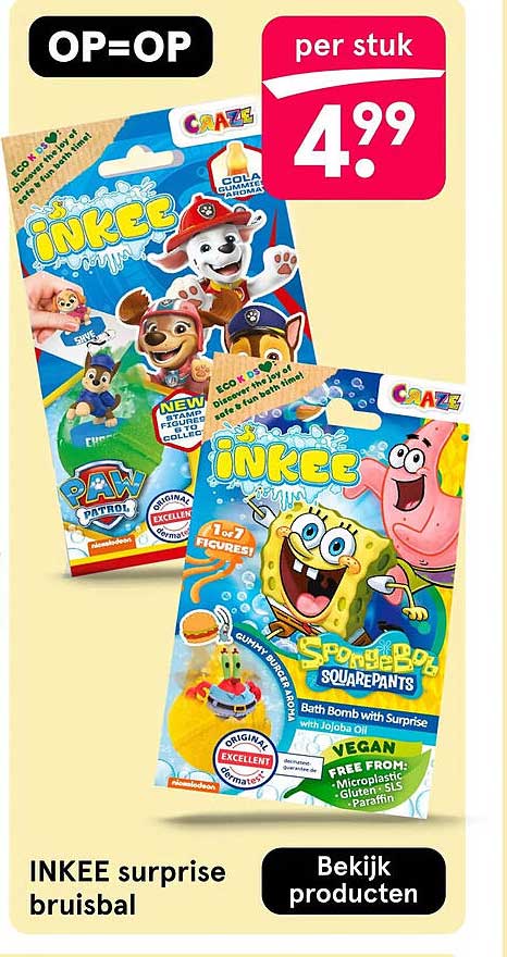 INKEE surprise bruisbal