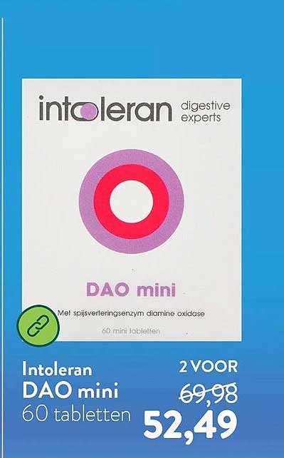 Intoleran DAO mini 60 tabletten 2 VOOR