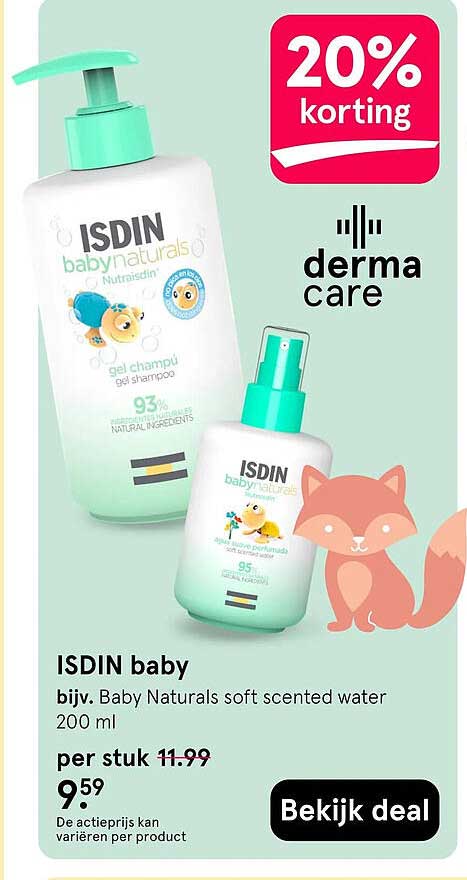 ISDIN baby bĳv. Baby Naturals soft scented water 200 ml