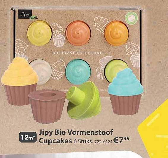 Jipy Bio Vormenstoof Cupcakes 6 Stuks
