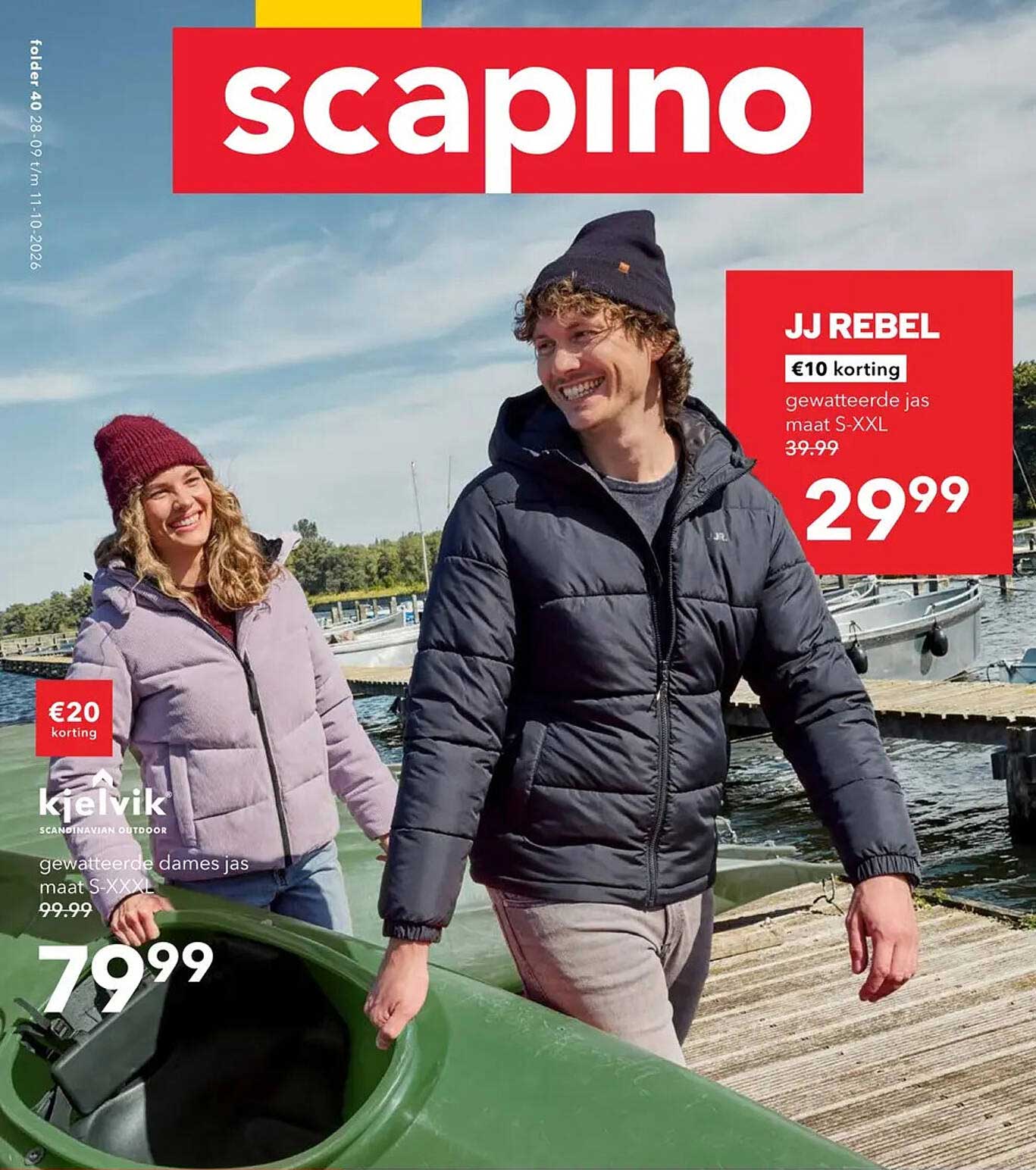 JJ REBEL €10 korting gewatteerde jas maat S-XXL