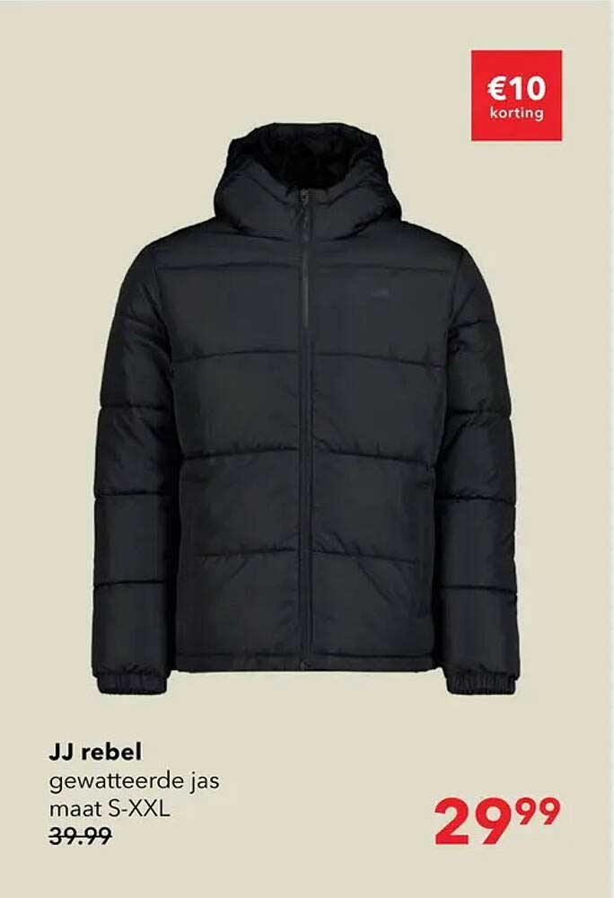 JJ rebel gewatteerde jas maat S-XXL