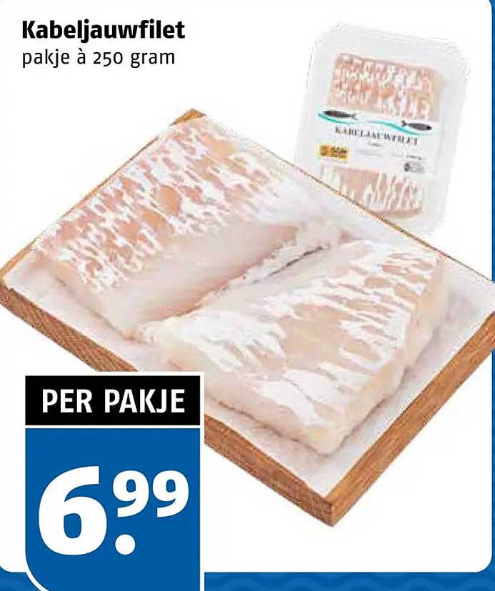 Kabeljauwfilet pakje à 250 gram
