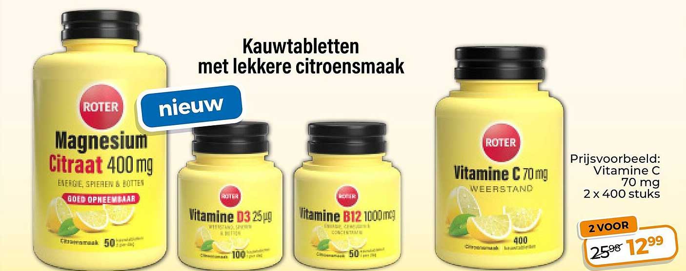 Kauwtabletten met lekkere citroensmaak nieuw