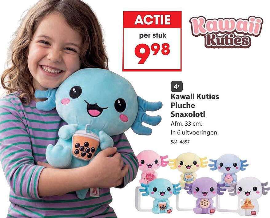 Kawaii Kuties Pluche Snaxolotl