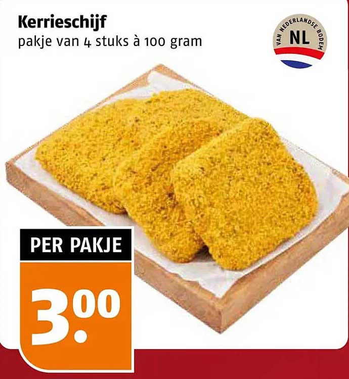 Kerrieschijf pakje van 4 stuks à 100 gram