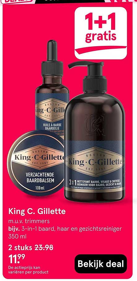 King C. Gillette 1+1 gratis