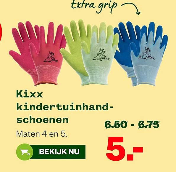 Kixx kindertuinhandschoenen Extra grip