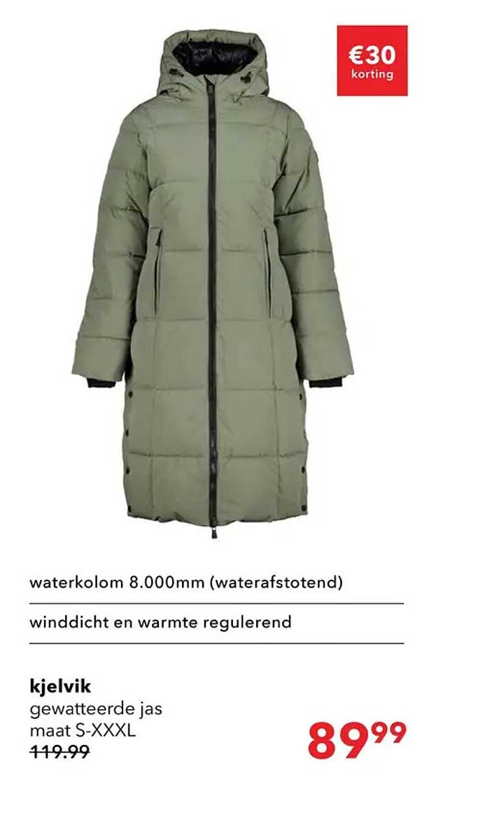 kjelvik gewatteerde jas