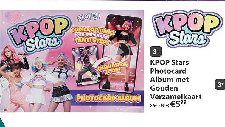 KPOP Stars Photocard Album met Gouden Verzamelkaart