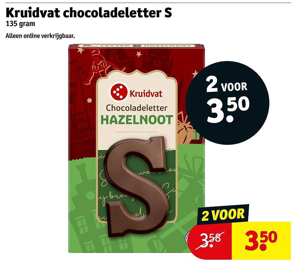 Kruidvat chocoladeletter S 135 gram