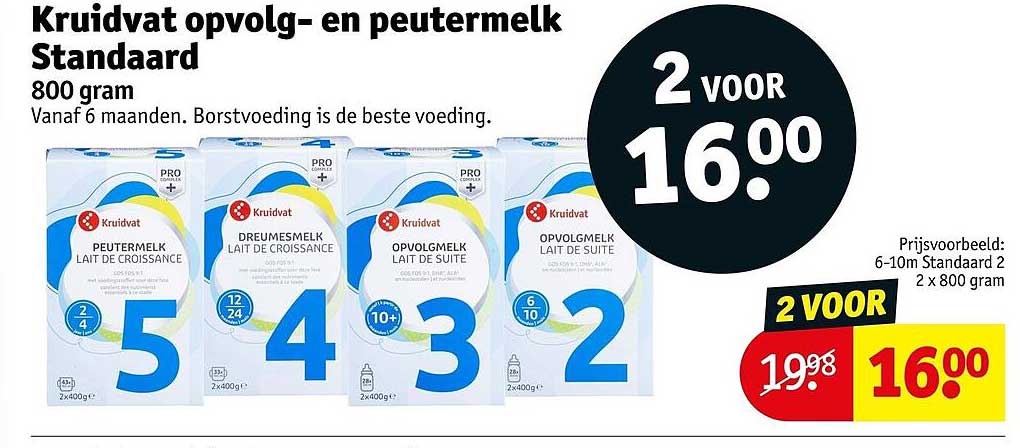 Kruidvat opvolg- en peutermelk Standaard 800 gram