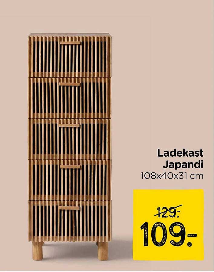 Ladekast Japandi 108x40x31 cm