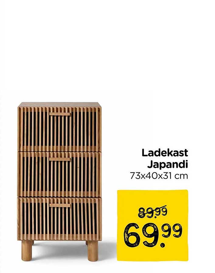 Ladekast Japandi 73x40x31 cm
