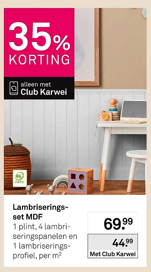 Lambrisering-set MDF