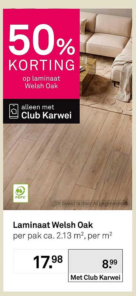 Laminaat Welsh Oak 50% KORTING op laminaat Welsh Oak