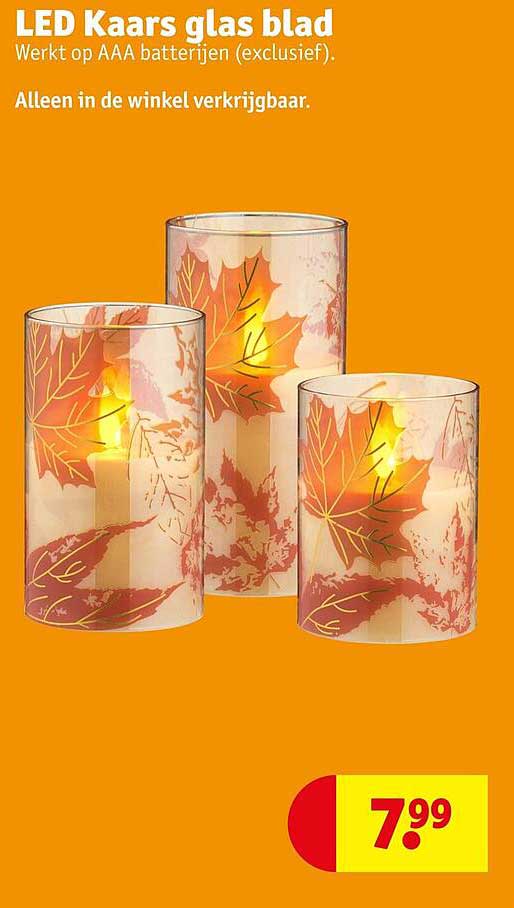 LED Kaars glas blad
