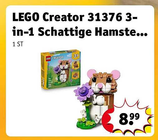 LEGO Creator 31376 3-in-1 Schattige Hamste...