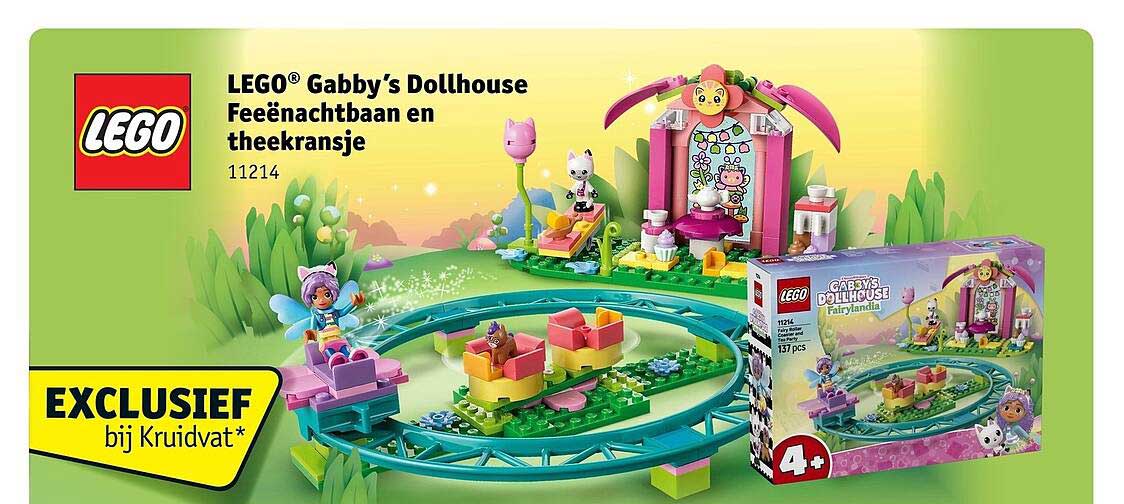 LEGO® Gabby's Dollhouse Feeënachtbaan en theekransje