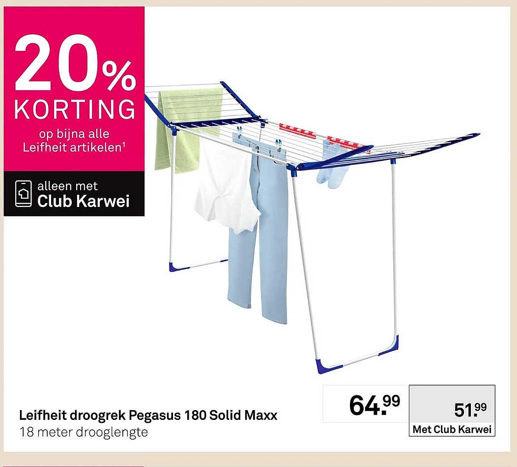 Leifheit droogrek Pegasus 180 Solid Maxx