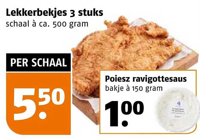 Lekkerbekjes 3 stuks schaal à ca. 500 gram