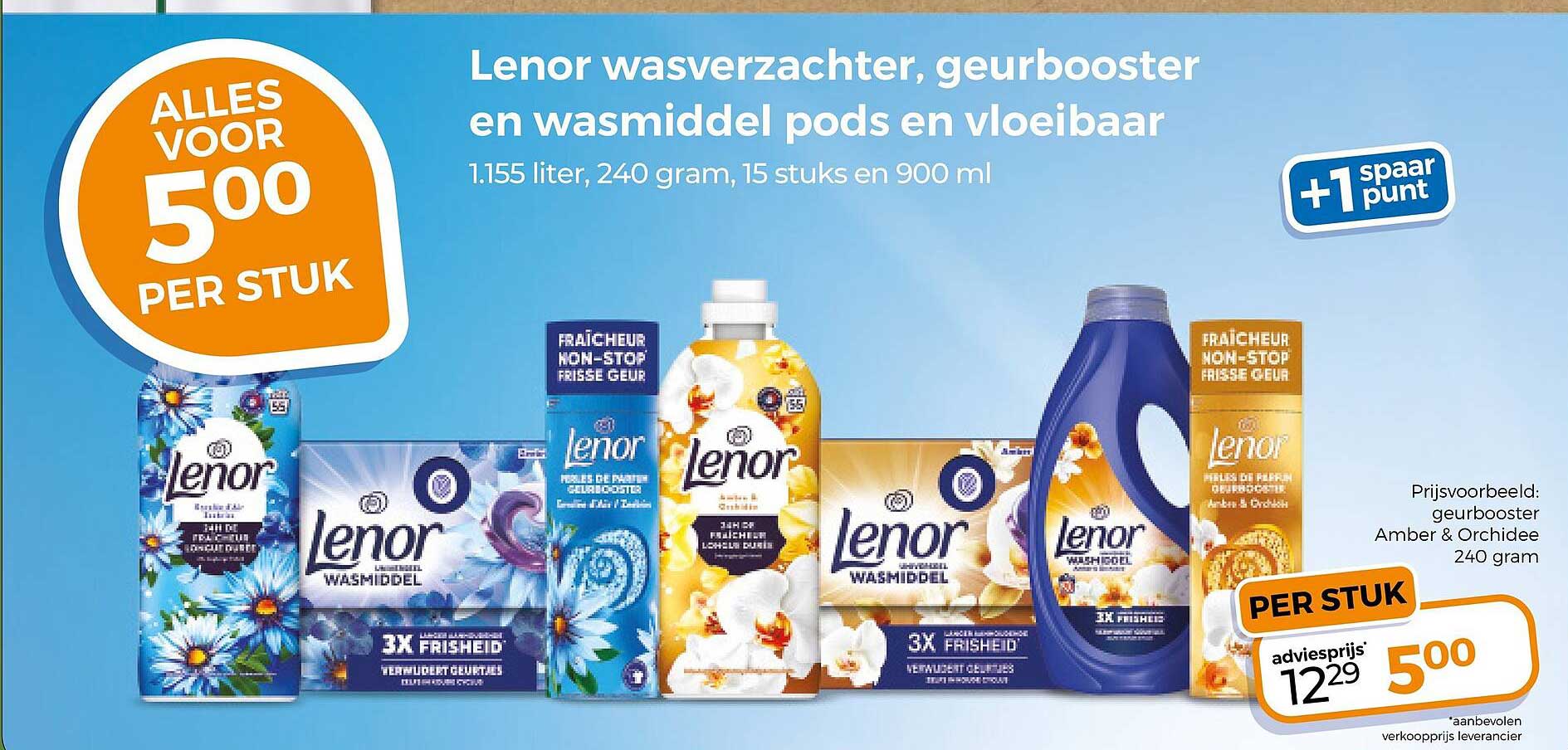 Lenor wasverzachter, geurbooster en wasmiddel pods en vloeibaar