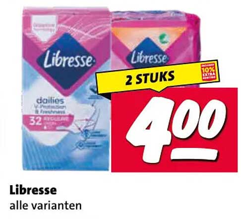 Libresse alle varianten 2 STUKS