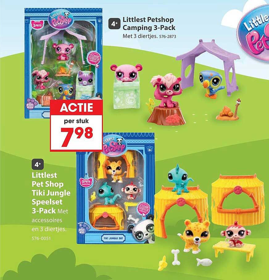 Littlest Petshop Camping 3-Pack Met 3 diertjes. 576-2873