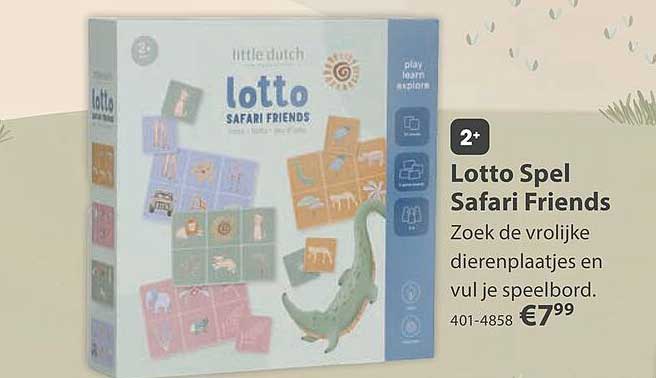 Lotto Spel Safari Friends 2+