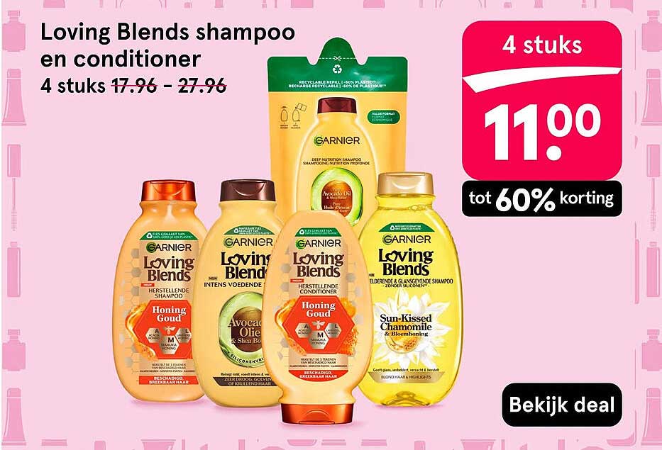 Loving Blends shampoo en conditioner 4 stuks tot 60% korting