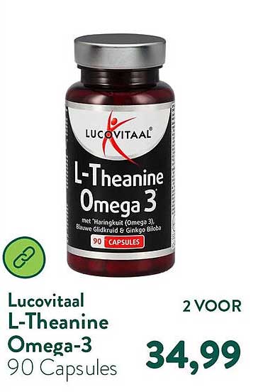 Lucovitaal L-Theanine Omega-3 90 Capsules