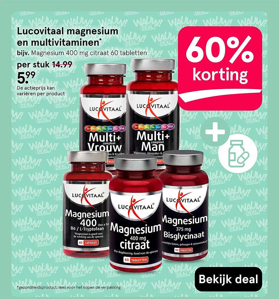 Lucovitaal magnesium en multivitaminen*