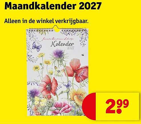 Maandkalender 2027