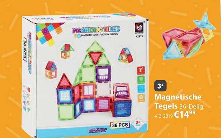 Magnetische Tegels 36-Delig