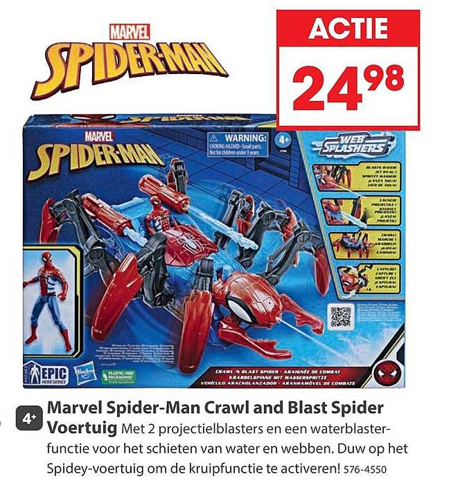 Marvel Spider-Man Crawl and Blast Spider Voertuig