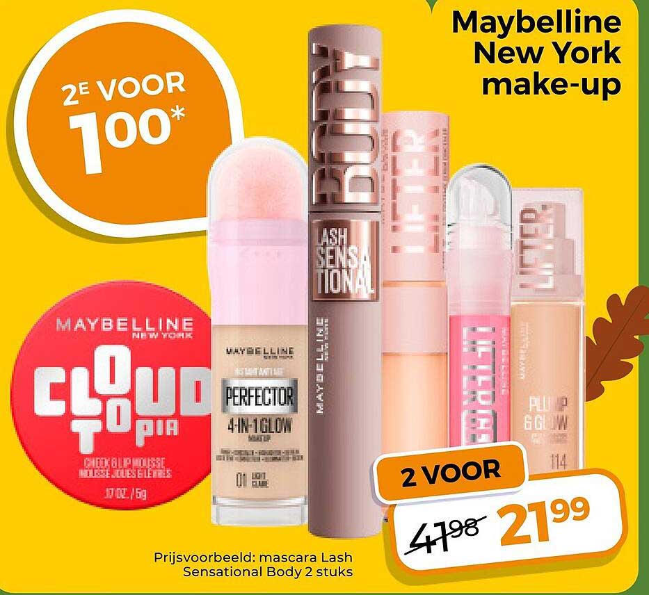 Maybelline New York make-up 2 VOOR 100*