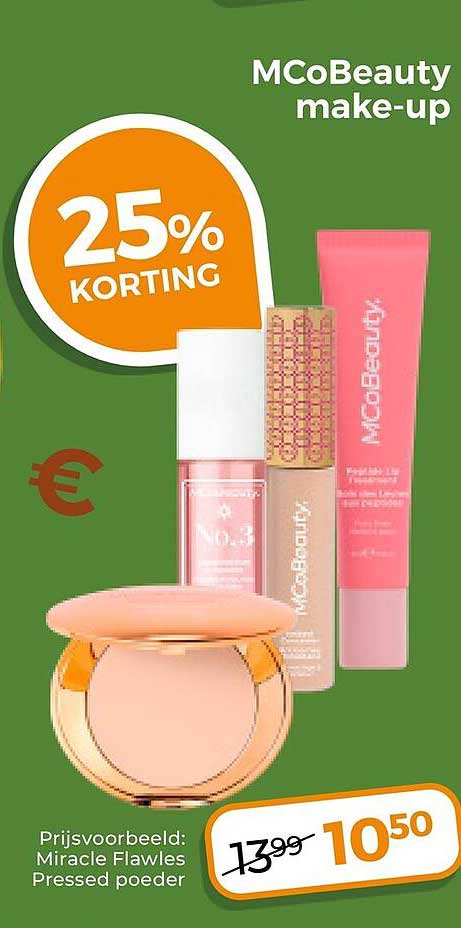 MCoBeauty make-up 25% korting