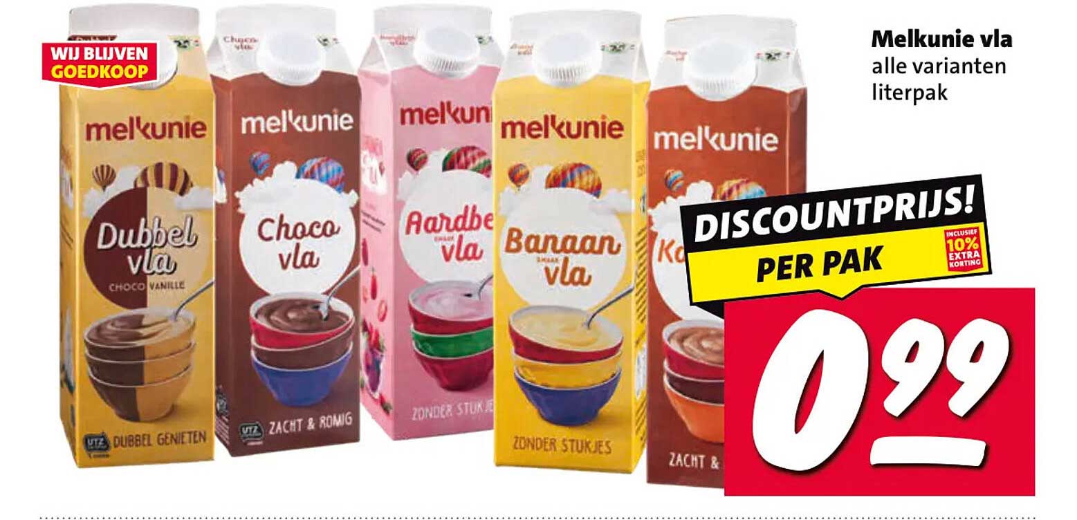 Melkunie vla alle varianten literpak