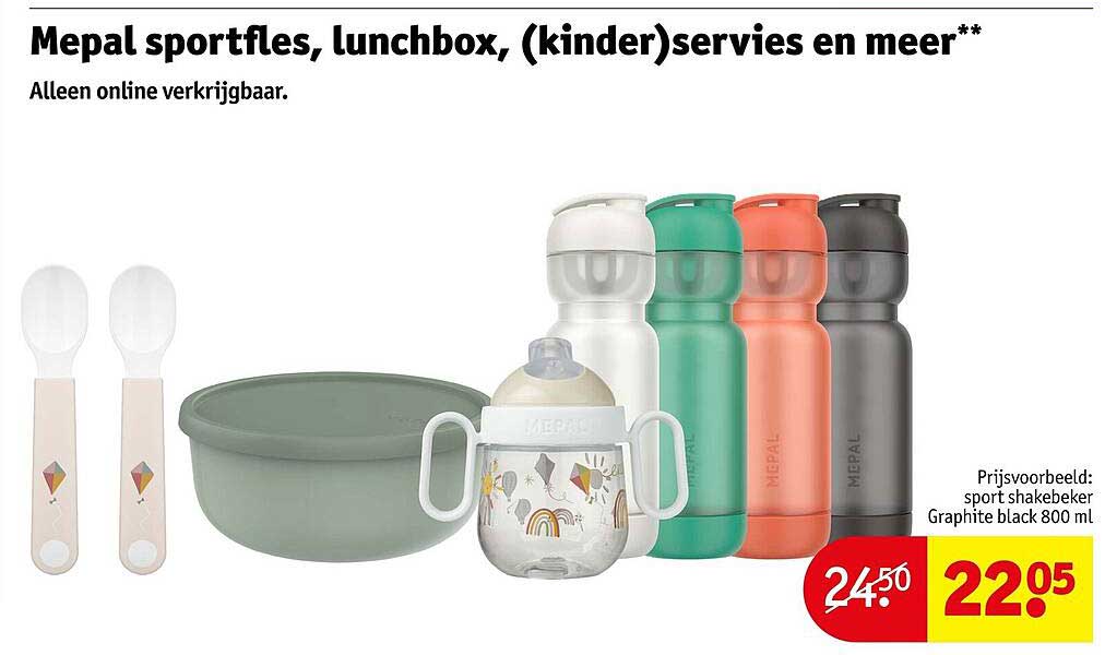 Mepal sportfles, lunchbox, (kinder)servies en meer**
