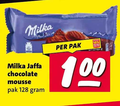 Milka Jaffa chocolate mousse pak 128 gram
