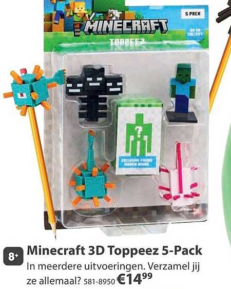 Minecraft 3D Toppeez 5-Pack