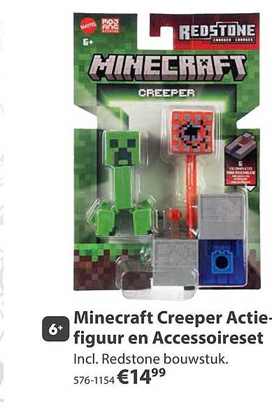 Minecraft Creeper Actiefiguur en Accessoireset