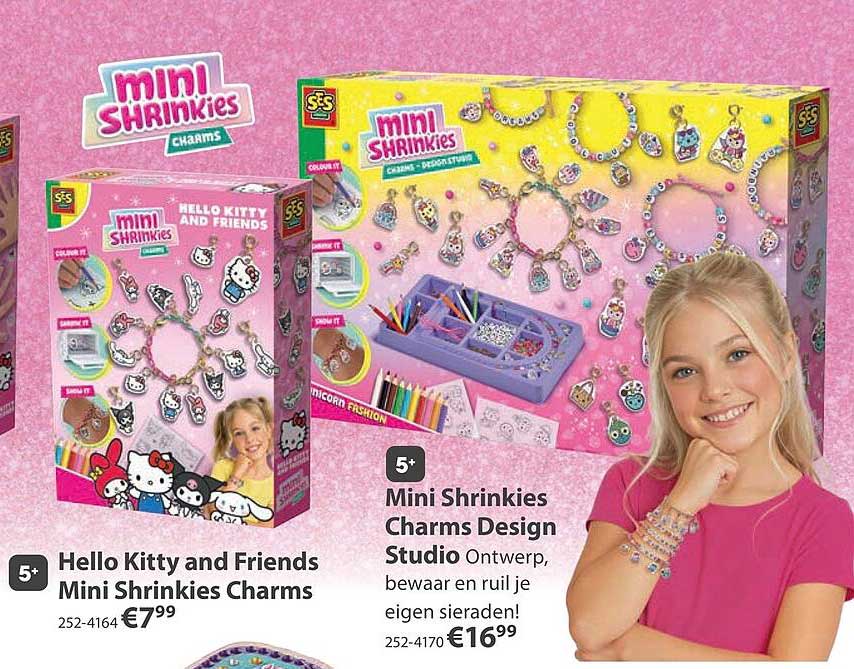 Mini Shrinkies Charms Design Studio Ontwerp, bewaar en ruil je eigen sieraden!