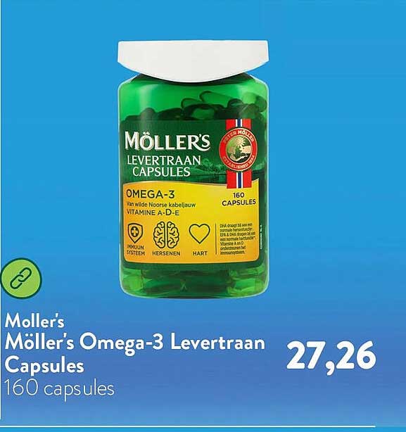 Moller’s Möller’s Omega-3 Levertraan Capsules 160 capsules
