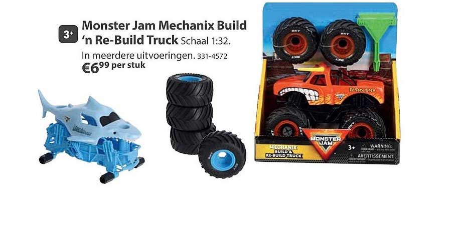 Monster Jam Mechanix Build ’n Re-Build Truck