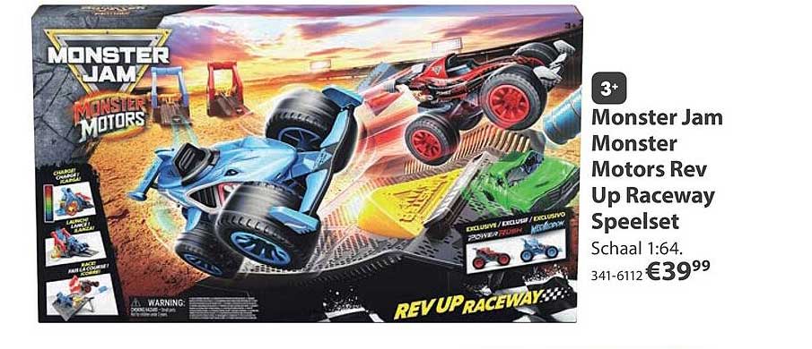 Monster Jam Monster Motors Rev Up Raceway Spelset