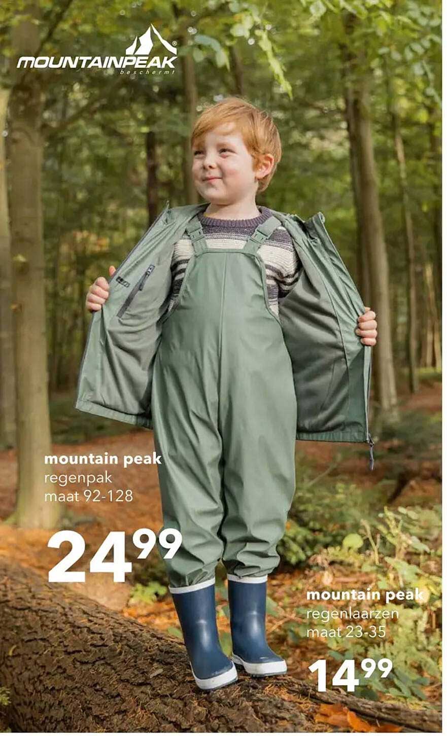 mountain peak regenpak maat 92-128
