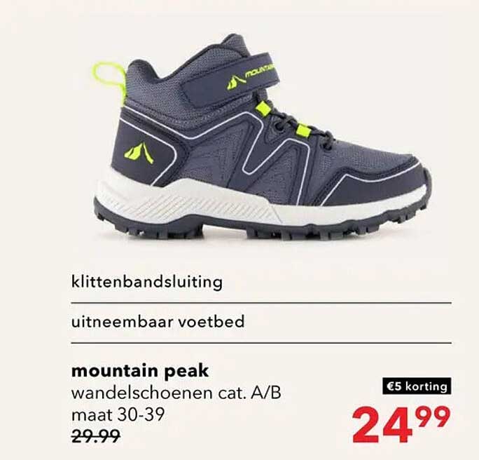 mountain peak wandelschoenen cat. A/B maat 30-39